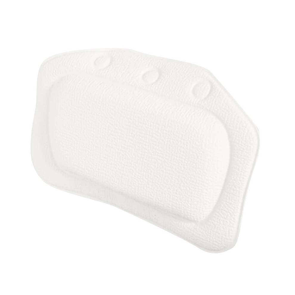 White Pool Tub Headrest, Soft Comfortable Neck Pillow With Suction Cups, Pvc Foam Bath Spa Support For Relaxation Quick Dry Easy Clean,