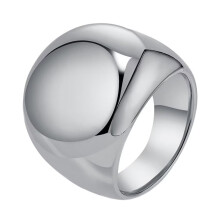 Women's Stainless Steel Classic Minimalism Polished Exaggerated Ring Silver Size 10