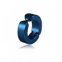Fashion Ear Clips Non Piercing Earrings Titanium Steel Simple Men's Delicate Jewelry -Blue
