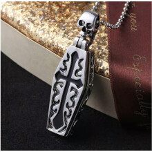 Gothic Vampirfledermaus-Anhänger-Halskette, Schwarz, Unisex