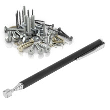 2lb Magnet Pickup Pen Stainless Steel Telescopic Tool 12.5-65cm Black