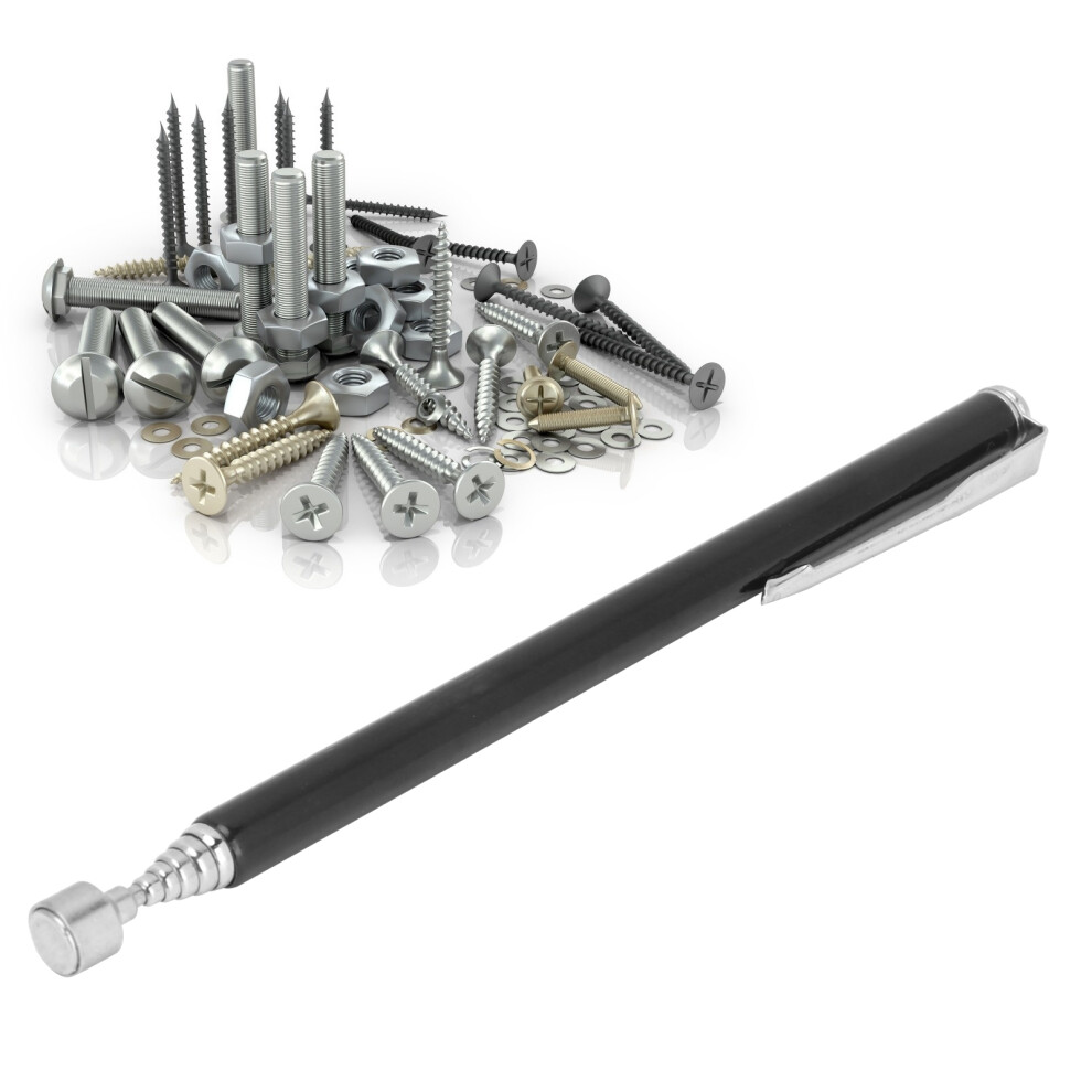 2Lb Magnet Pickup Pen Stainless Steel Telescopic Tool 12.5-65Cm Black 4081391930233