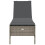 VidaXL vidaXL Sonnenliege mit Auflage Grau Poly Rattan 4