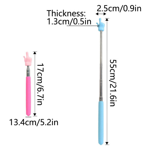 BE-TOOL Learning Resources Hand Pointers Classroom Pointer Stick Set Finger Pointer Pointer Tools Assorted Colors Set C 1