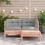 VidaXL vidaXL Gartensofa mit Kissen und Hocker 2-Sitzer 3