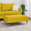 VidaXL vidaXL Fußhocker Gelb 77x55x31 cm Samt 3