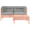 VidaXL vidaXL Gartensofa mit Kissen und Hocker 2-Sitzer 5