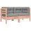 VidaXL vidaXL Gartensofa mit Kissen und Hocker 2-Sitzer 6