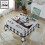Toalha de mesa retangular impermeável de 152 x 152 cm (60 x 60 polegadas), poliéster estilo fazenda com estampa xadrez de búfalo, textura 2