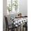 Toalha de mesa retangular impermeável de 152 x 152 cm (60 x 60 polegadas), poliéster estilo fazenda com estampa xadrez de búfalo, textura 3