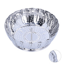 Multifunction Steel Folding Steam Basket | XL Stainless Steel Kitchen Accessory