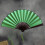 8-inch Red Bone Solid-Color Folding Fan for DIY Painting 5