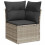 VidaXL vidaXL 7-tlg. Garten-Sofagarnitur mit Kissen Hellgrau Poly Rattan 5