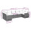 VidaXL vidaXL 7-tlg. Garten-Sofagarnitur mit Kissen Hellgrau Poly Rattan 7