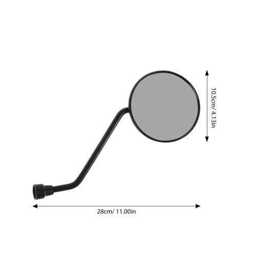 Motorcycle Handlebar Mirrors Adjustable Black 1