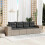VidaXL vidaXL 4-tlg. Garten-Sofagarnitur mit Kissen Hellgrau Poly Rattan 2