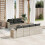 VidaXL vidaXL 8-tlg. Garten-Sofagarnitur mit Kissen Hellgrau Poly Rattan 2