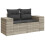 VidaXL vidaXL 8-tlg. Garten-Sofagarnitur mit Kissen Hellgrau Poly Rattan 3