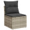VidaXL vidaXL 8-tlg. Garten-Sofagarnitur mit Kissen Hellgrau Poly Rattan 4