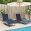 VidaXL vidaXL Sonnenliegen 2 Stk. mit Tisch Grau Poly Rattan 2