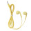 U19 Wired Earphone HiFi 3.5mm Yellow 9