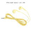 U19 Wired Earphone HiFi 3.5mm Yellow 5