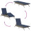 VidaXL vidaXL Sonnenliegen 2 Stk. mit Tisch Grau Poly Rattan 7