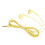 U19 Wired Earphone HiFi 3.5mm Yellow 20