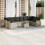 VidaXL vidaXL 11-tlg. Garten-Sofagarnitur mit Kissen Hellgrau Poly Rattan 2