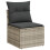 VidaXL vidaXL 11-tlg. Garten-Sofagarnitur mit Kissen Hellgrau Poly Rattan 4