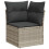 VidaXL vidaXL 11-tlg. Garten-Sofagarnitur mit Kissen Hellgrau Poly Rattan 5