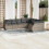 VidaXL vidaXL 9-tlg. Garten-Sofagarnitur mit Kissen Hellgrau Poly Rattan 2