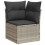 VidaXL vidaXL 9-tlg. Garten-Sofagarnitur mit Kissen Hellgrau Poly Rattan 6