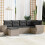 VidaXL vidaXL 6-tlg. Garten-Sofagarnitur mit Kissen Hellgrau Poly Rattan 2
