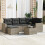 VidaXL vidaXL 7-tlg. Garten-Sofagarnitur mit Kissen Hellgrau Poly Rattan 2