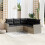 VidaXL vidaXL 5-tlg. Garten-Sofagarnitur mit Kissen Hellgrau Poly Rattan 2