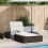 VidaXL vidaXL Sonnenliege mit schwebender Auflage Braun Poly Rattan 2