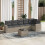 VidaXL vidaXL 7-tlg. Garten-Sofagarnitur mit Kissen Hellgrau Poly Rattan 2