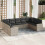 VidaXL vidaXL 9-tlg. Garten-Sofagarnitur mit Kissen Hellgrau Poly Rattan 2