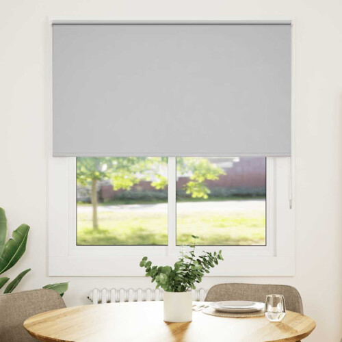 VidaXL vidaXL Roller Blind Blackout Light Grey 135x150 cm Fabric Width 131.6 cm Polyester 1