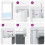 VidaXL vidaXL Roller Blind Blackout Light Grey 135x150 cm Fabric Width 131.6 cm Polyester 6
