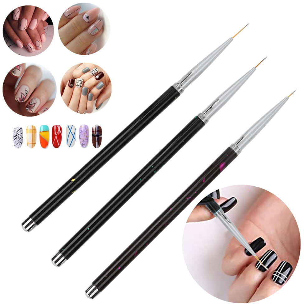 3pcs Nail Art Design Brushes for Salon