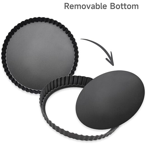 8.6" Removable Bottom Tart Pan, Nonstick Pie & Quiche Baking Mold 2
