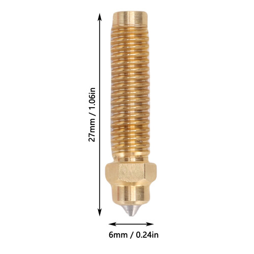 0,4 mm Messing- & Stahldüse für Centauri Carbon 3D-Drucker (M6x25 mm) 1