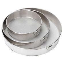 3Pcs 304 Stainless Steel Flour Sieve Set Round Powder Filter Baking Utensils