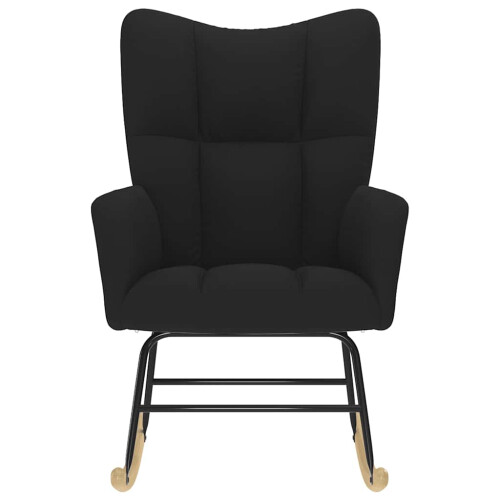 VidaXL vidaXL Schaukelstuhl Schwarz Stoff 2