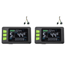 2X P3C Display LCD Cruscotto Schermo Colorato 24V 36V 48V 60V Misuratore Bici Elettrica per Scooter Elettrico (Spina SM)