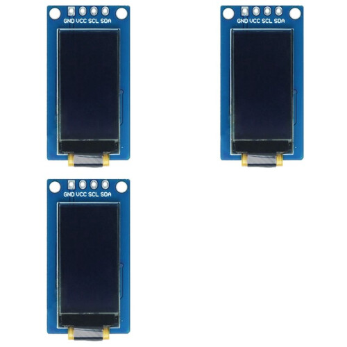 3X Módulo de Tela Vertical SH1107 de 64x128 Polegadas OLED de 0,96 Polegadas com Branco para  para Raspberry Pi ESP32 DIY