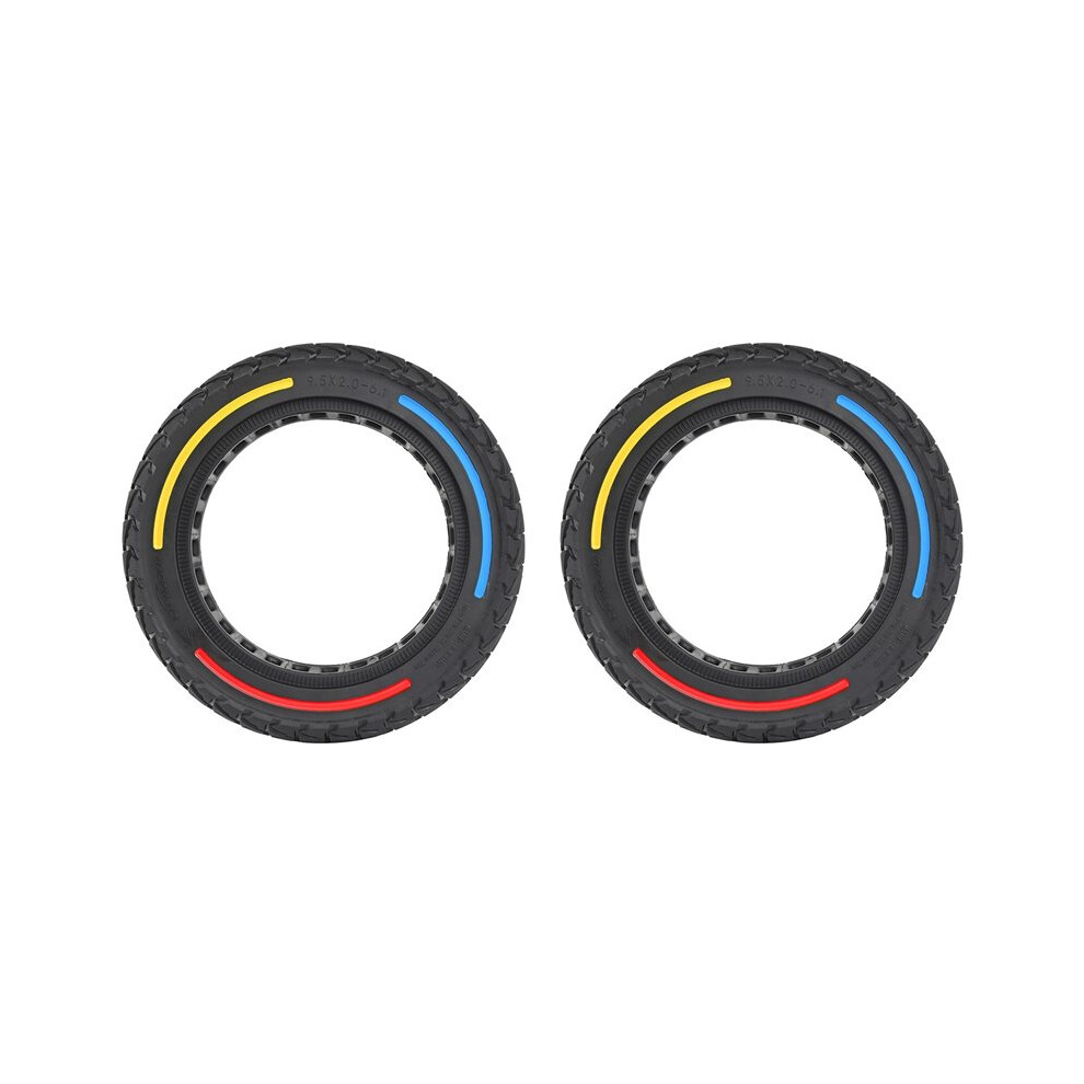 2Pcs 9.5Inch 9.5X2-6.1 Solid Tire Electric Scooter Wear-Resistant Off-Road Tyres For M365 Electric Scooter 4711930076114