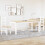 VidaXL vidaXL 3 Piece Dining Set PANAMA White Solid Wood Pine 3